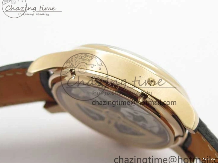 MIROTIME 0427 Elegant Portugieser Perpetual Calendar IW503302 RG V9F 1:1 Best Edition Gray Dial on Black Leather Strap A 7096